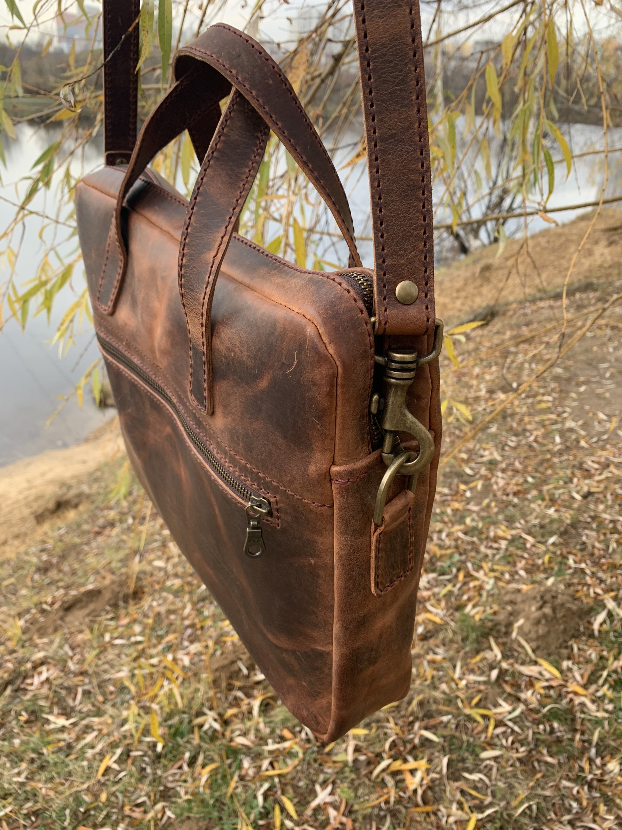 How I made my own leather bag. Part 2 - My, Master Class, Leather products, Сумка, With your own hands, Handmade, Leather craft, Natural leather, Mat, Longpost, Needlework with process