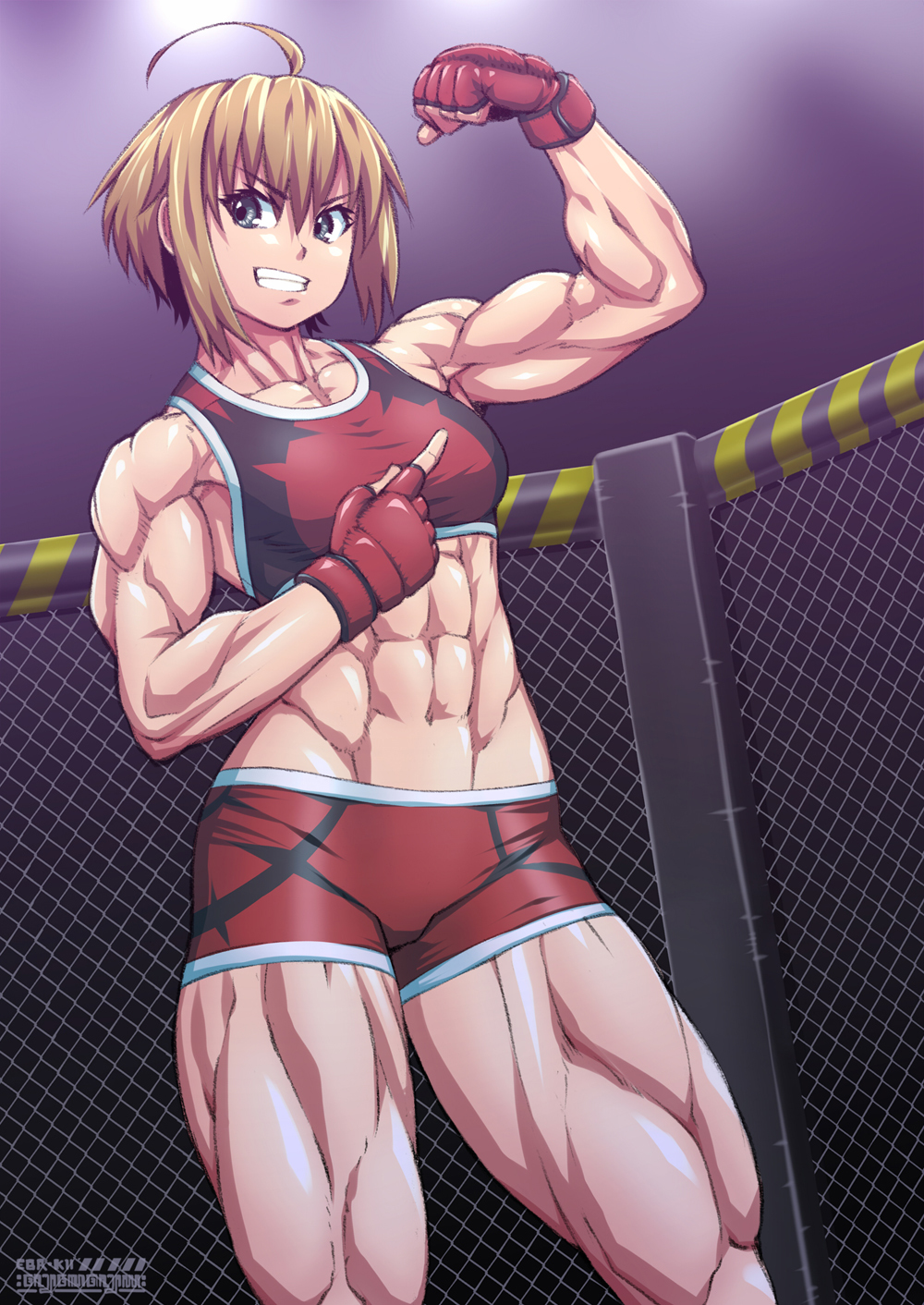 Undefeated - NSFW, Strong <b>girl</b>, Art, Muscleart, Anime, Anime art, Anime ori...