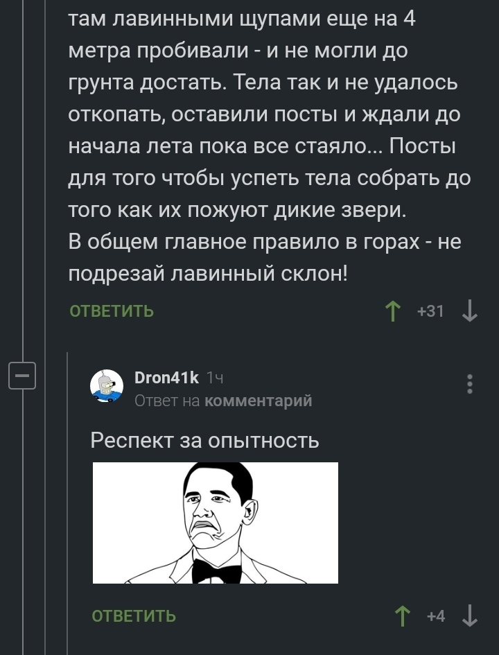 Когда накрыла лавина - Комментарии на Пикабу, Лавина, Опыт, Длиннопост, Комментарии, Скриншот