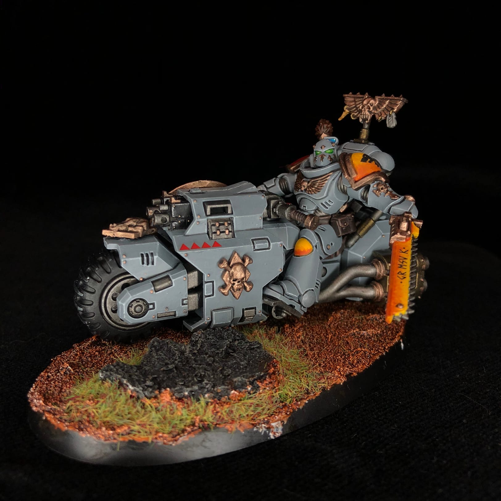 Volchara on a moped! - My, Wh miniatures, Warhammer 40k, Space wolves, Adeptus Astartes, Hobby, Art, Longpost