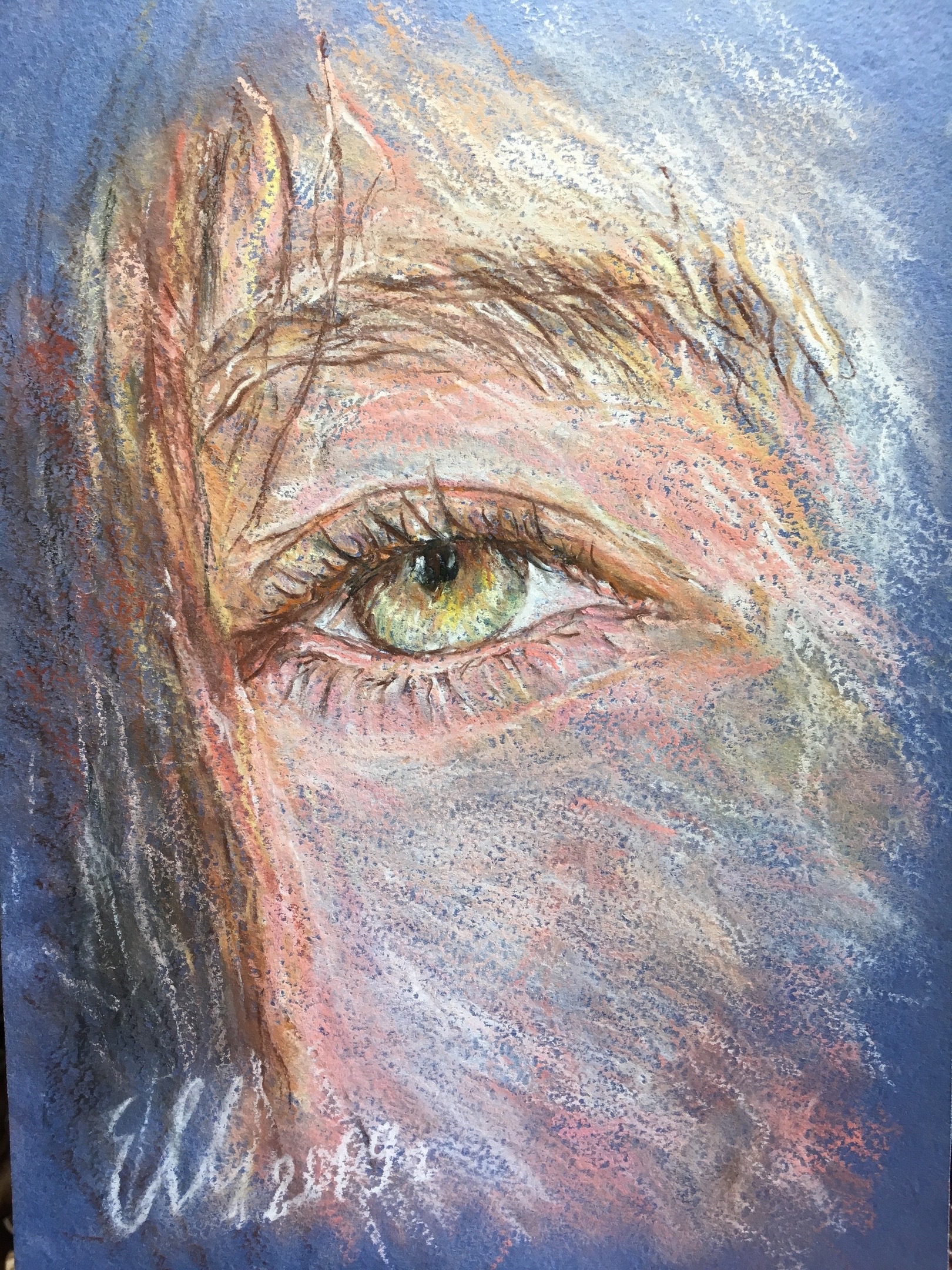 Drawings - My, Landscape, Person, Pastel, Chalk, Longpost