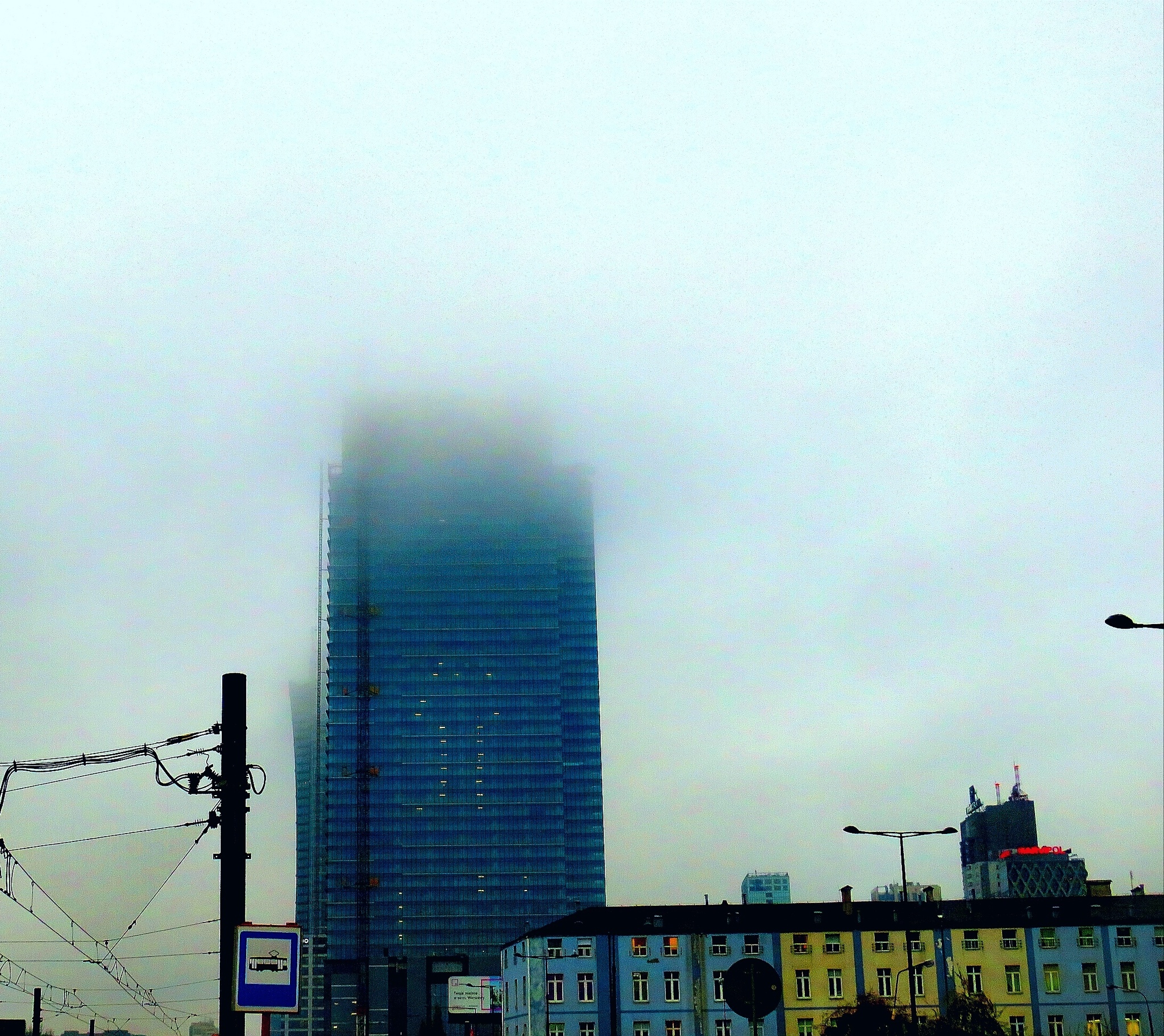 Foggy day - My, Night, Evening, Fog, Mainly cloudy, Mobile photography, Longpost