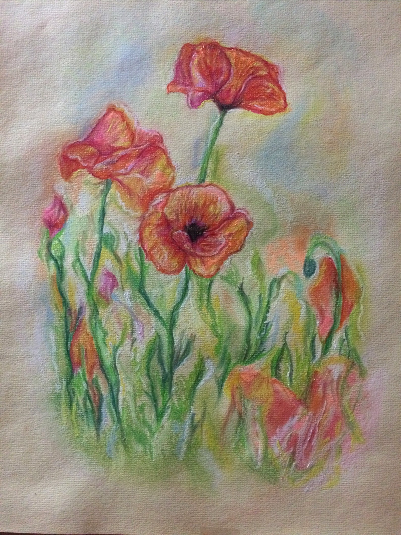 Рисунки пастельными мелками