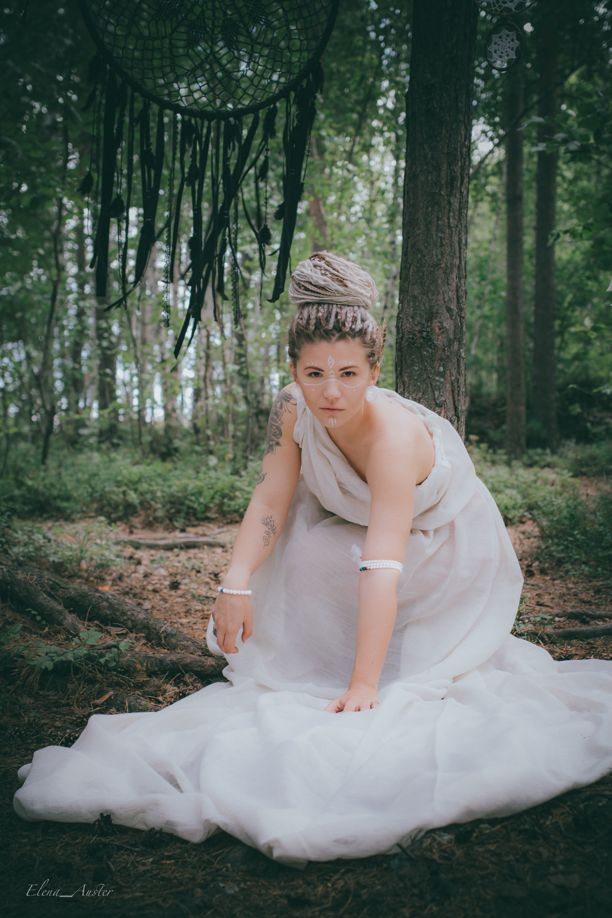 Goddess of Dreams - My, The photo, Photographer, Beautiful girl, Beginning photographer, PHOTOSESSION, Summer, Forest, Longpost, Dreamcatcher