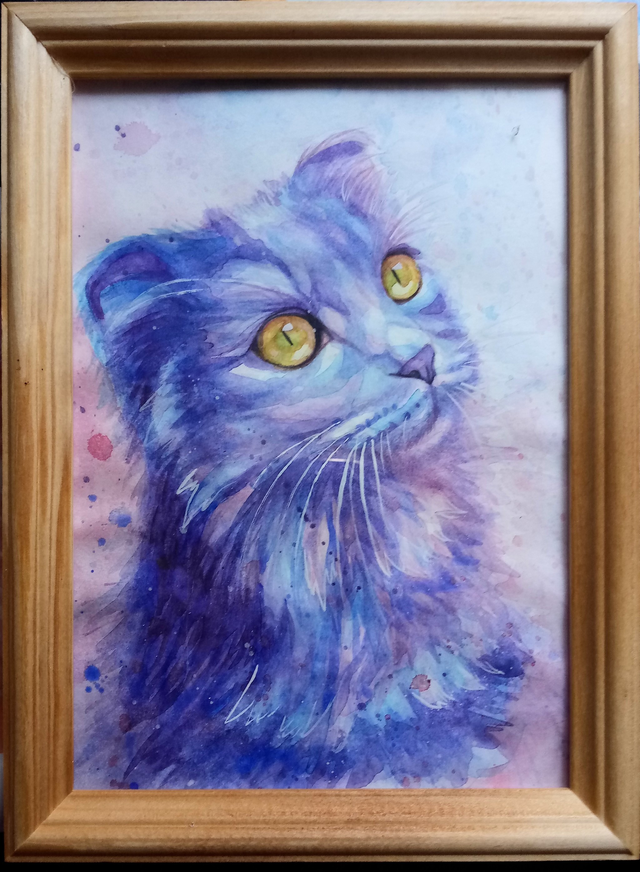 My help to the shelter - My, Watercolor, cat, Help, Animal shelter, Portrait, Drawing, Charity, Longpost