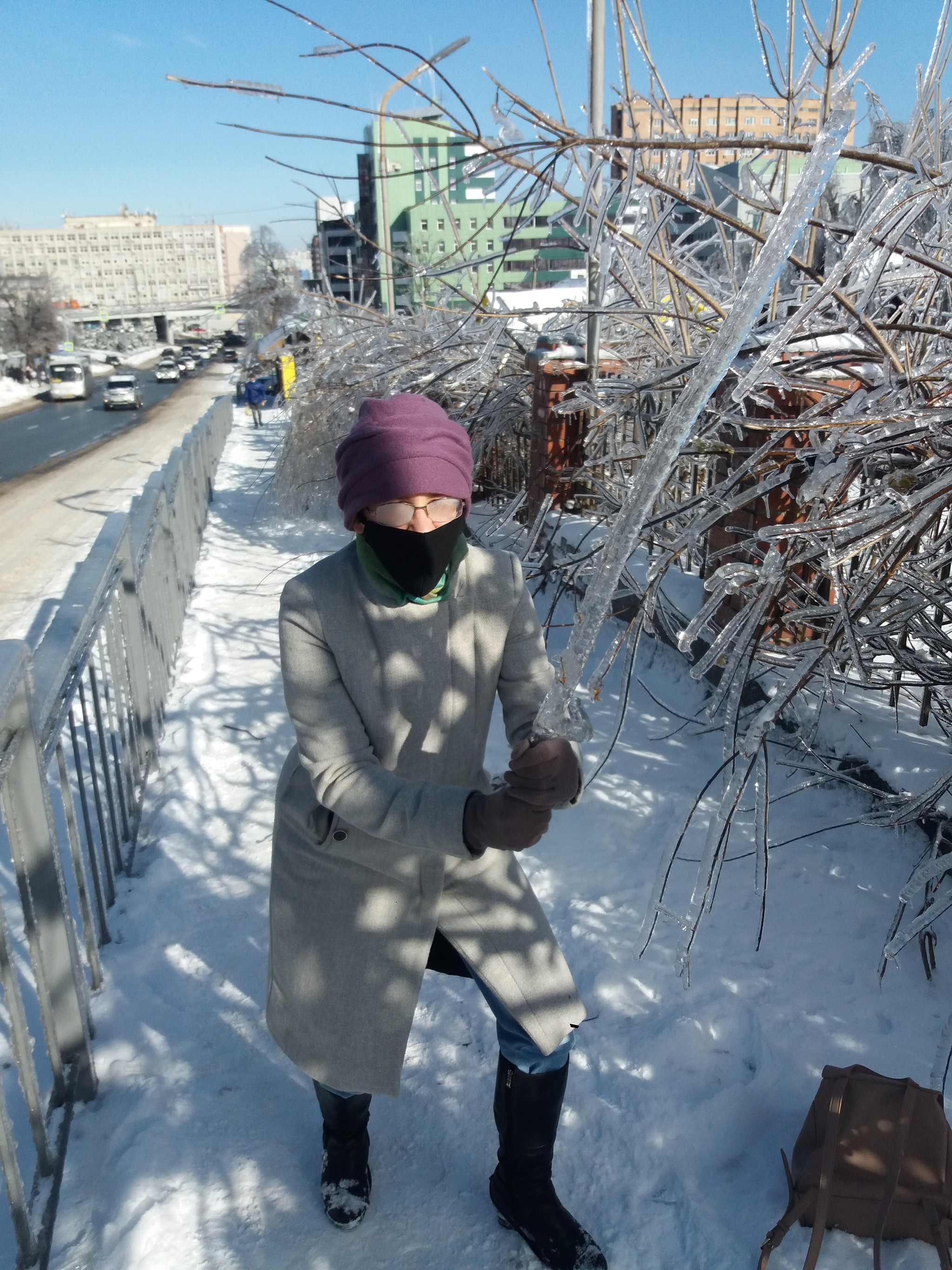 The deadly beauty of glass cities - My, Freezing rain, Vladivostok, Snow, Winter, Long, Icicles, Longpost