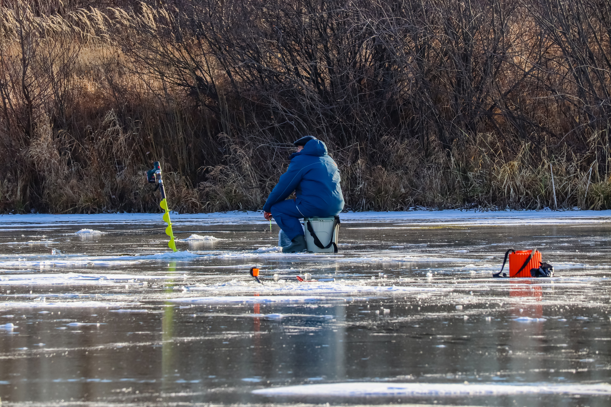 The first penguins - My, The photo, Winter fishing, Fishermen, Longpost