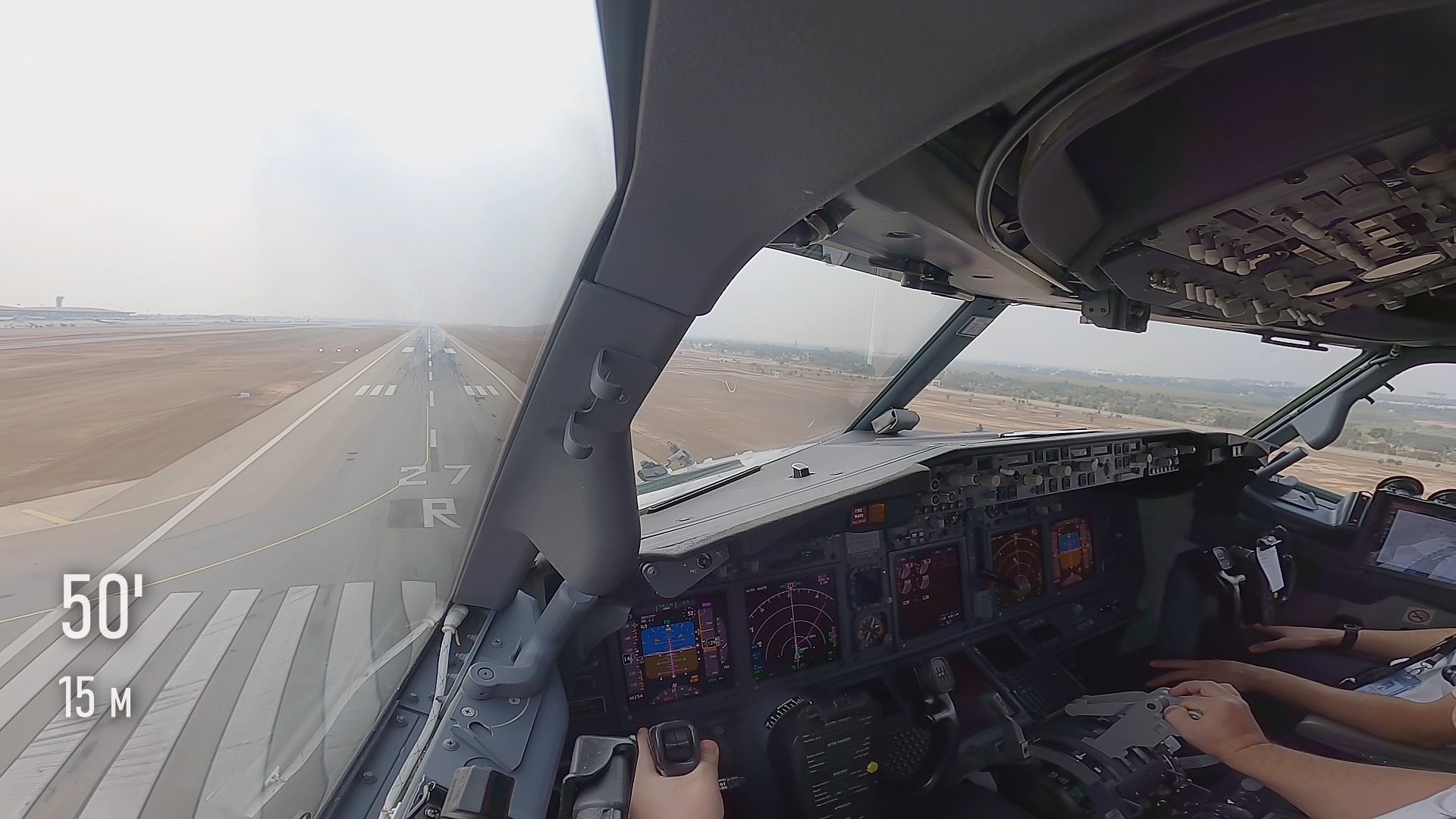 Boeing 737 landing in Bangalore (India). View from the cabin - My, Aviation, Flight, Airplane, Denokan, Celestial Stories, Landing, Pilot, Video, Longpost