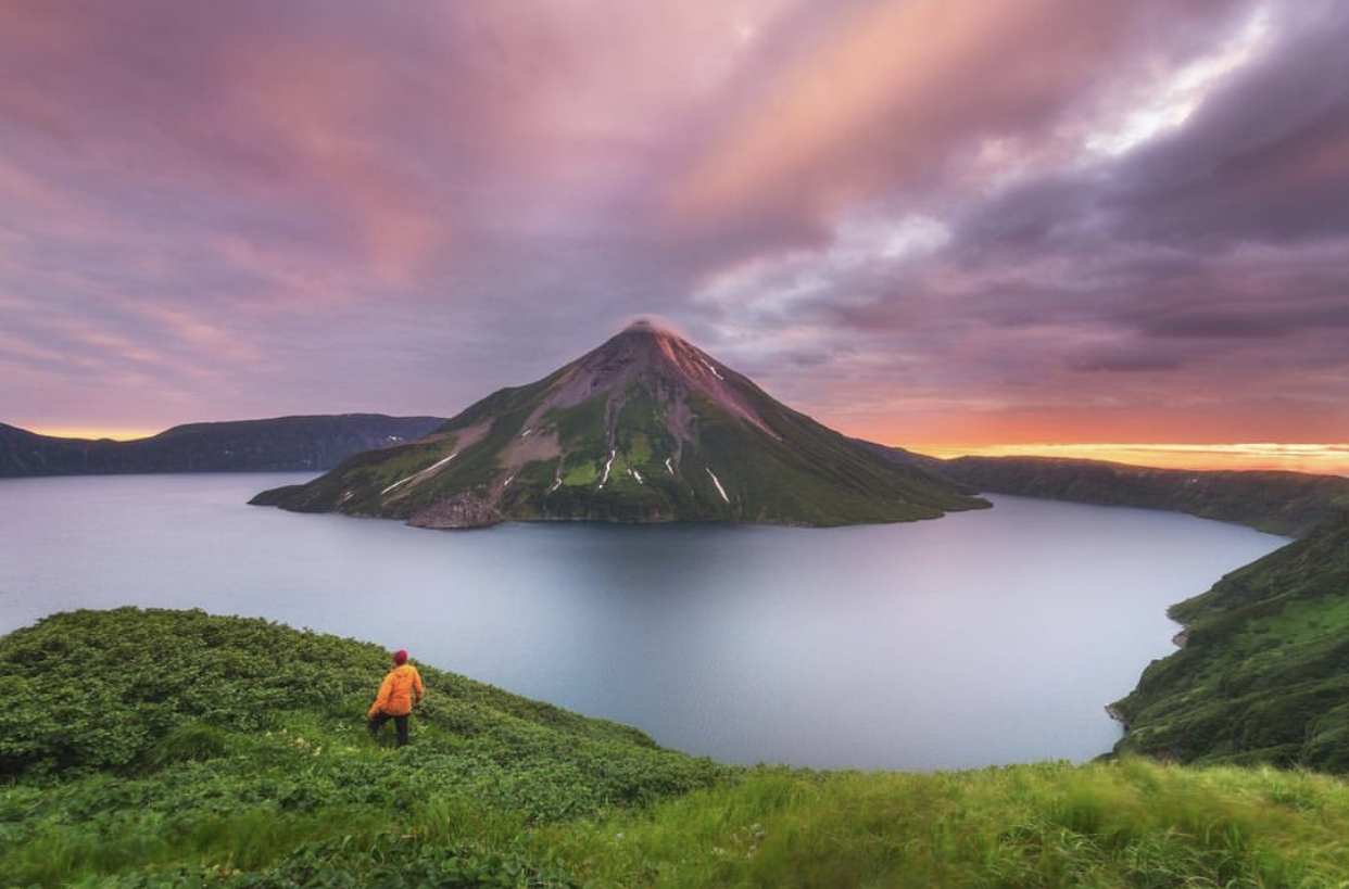 Top sunsets: Sakhalin and Kuril Islands - Russia, Sunset, The photo, Sakhalin, Kurile Islands, Longpost, Volcano Atsonupuri, Krenitsyn volcano, Baranskoye Volcano