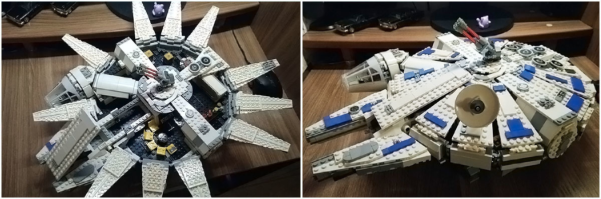 The starship is a legend, the Millennium Falcon! - My, Not Lego, Constructor, Analogue, Hobby, Enthusiasm, Starships, Star Wars, Toys, Luke Skywalker, Han Solo, Princess Leia, Chewbacca, Millennium falcon, Lego, Blaster, Lazare, Falcon, Turret, Gateway, Pilot, Longpost