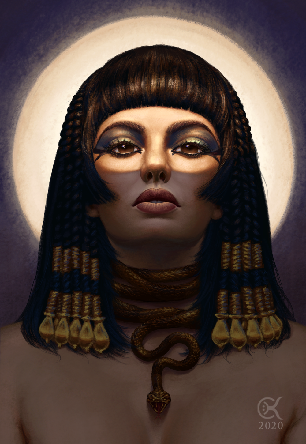 Cleopatra - Drawing, Cleopatra, Queen, Egypt, Chalky Nan, Art
