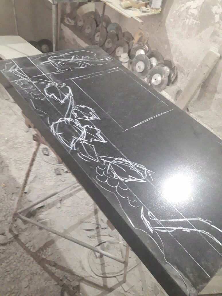 Granite everyday life. Tinting No. 2 - My, Granite, Hobby, Stone carving, Astrakhan, Longpost, Monument, Cemetery