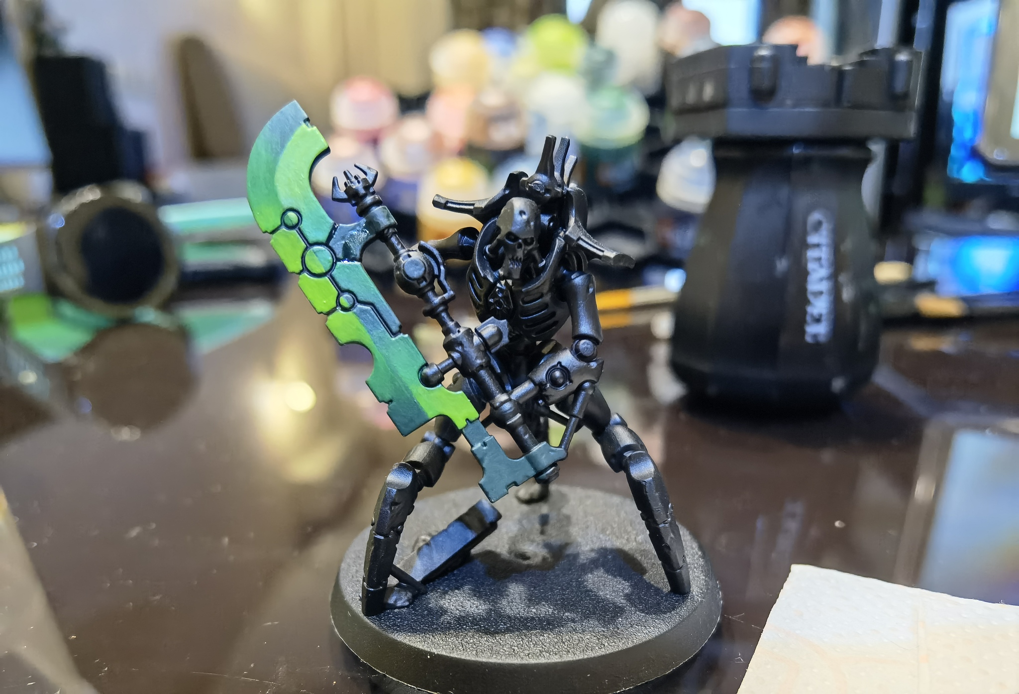 Painting Necron blades - My, Wh miniatures, Miniature, Modeling, Painting, Necrons, Video, Longpost