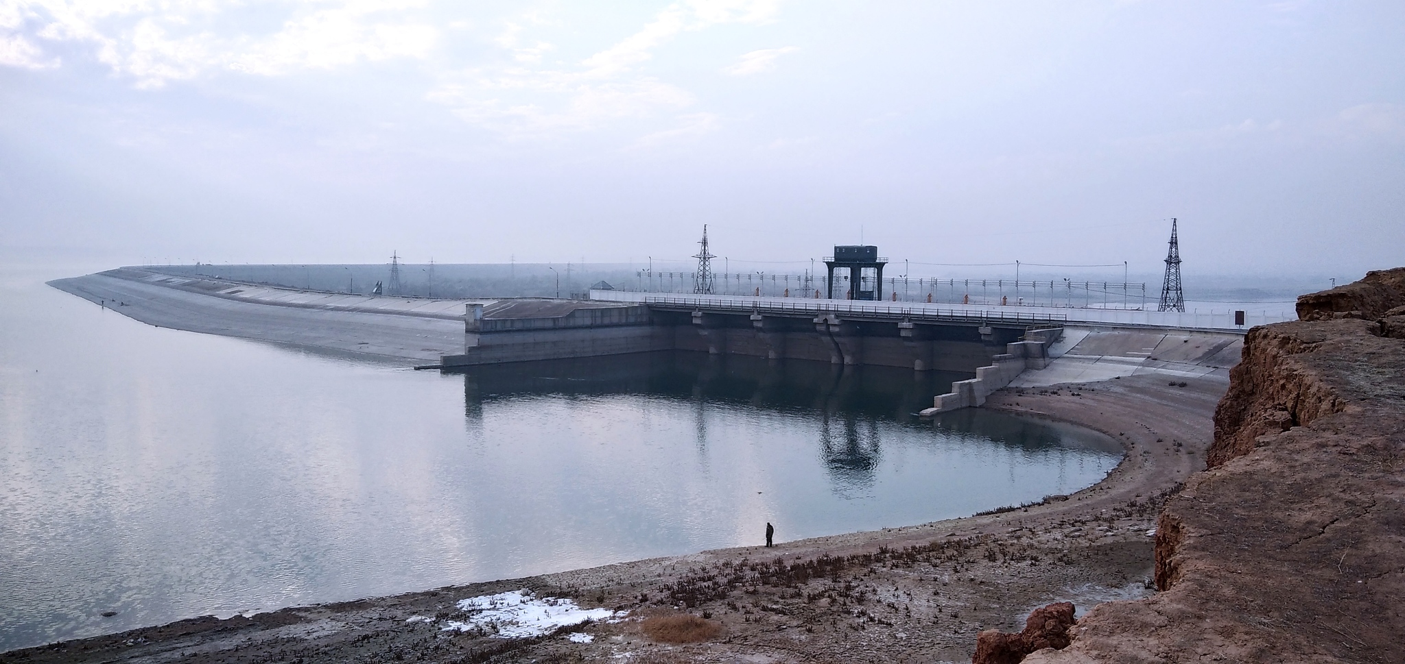 Shardara reservoir, Turkestan region. Kazakhstan - My, Kazakhstan, Shymkent, Reservoir, Hydroelectric power station, Mobile photography, Longpost