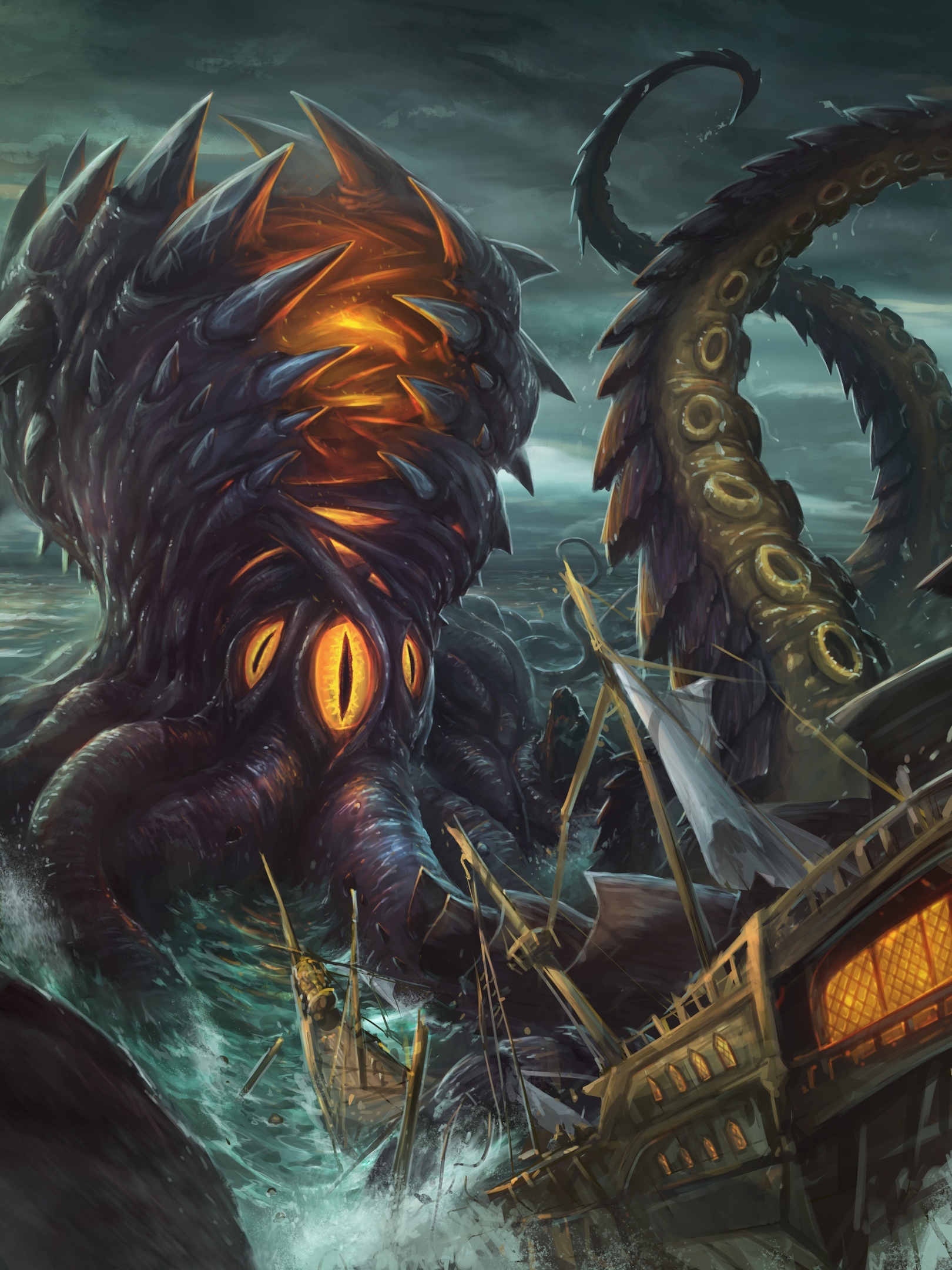 N'Zoth. Author: Fran Fdez - World of warcraft, Warcraft, Blizzard, Game art, Art, Creation, Ancient gods