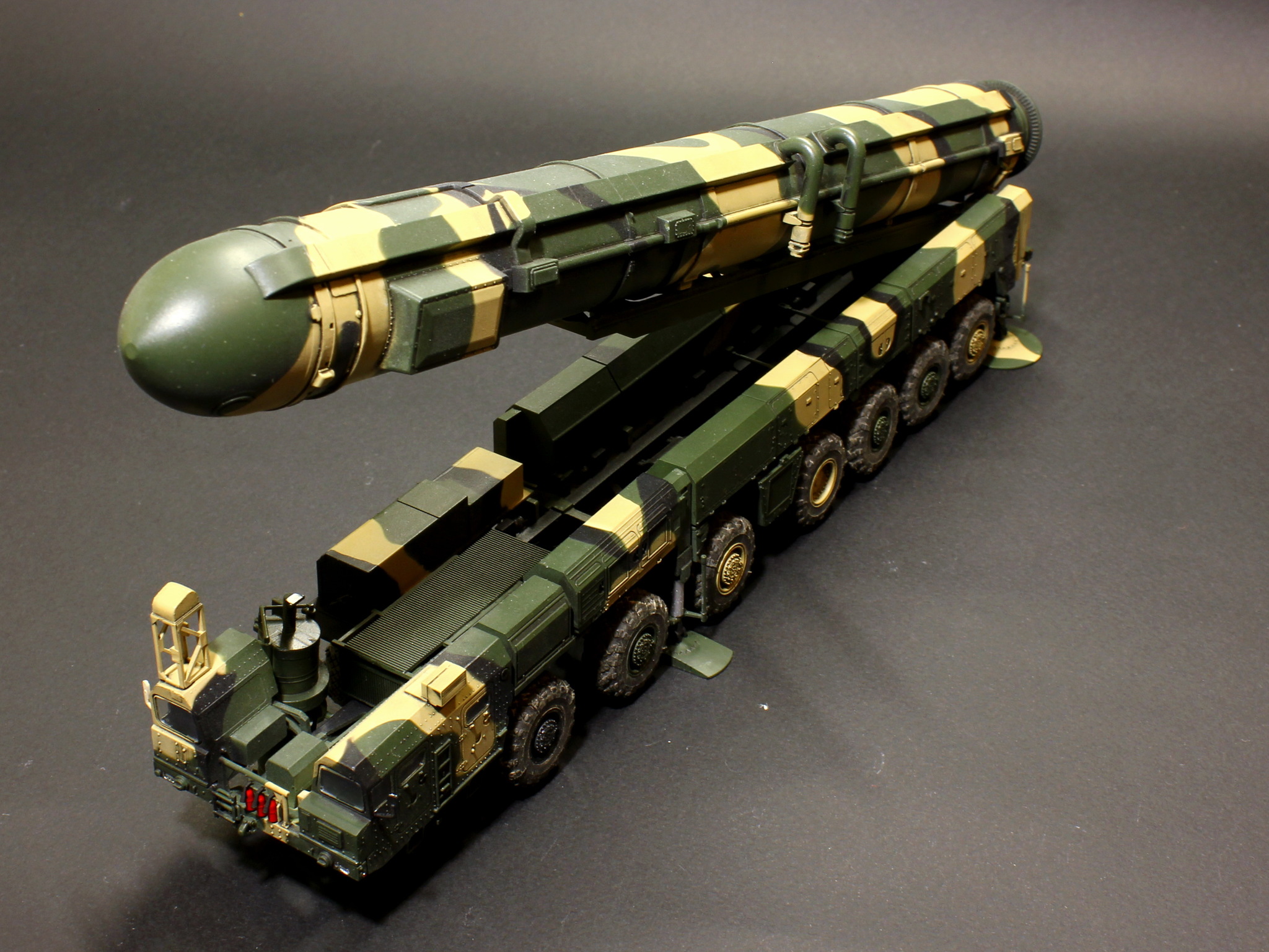 Strategic missile system Topol 1/72 - My, Prefabricated model, Modeling, Stand modeling, Strategic Missile Forces, Scale model, Gluing, Coloration, Camouflage, Longpost, Needlework without process