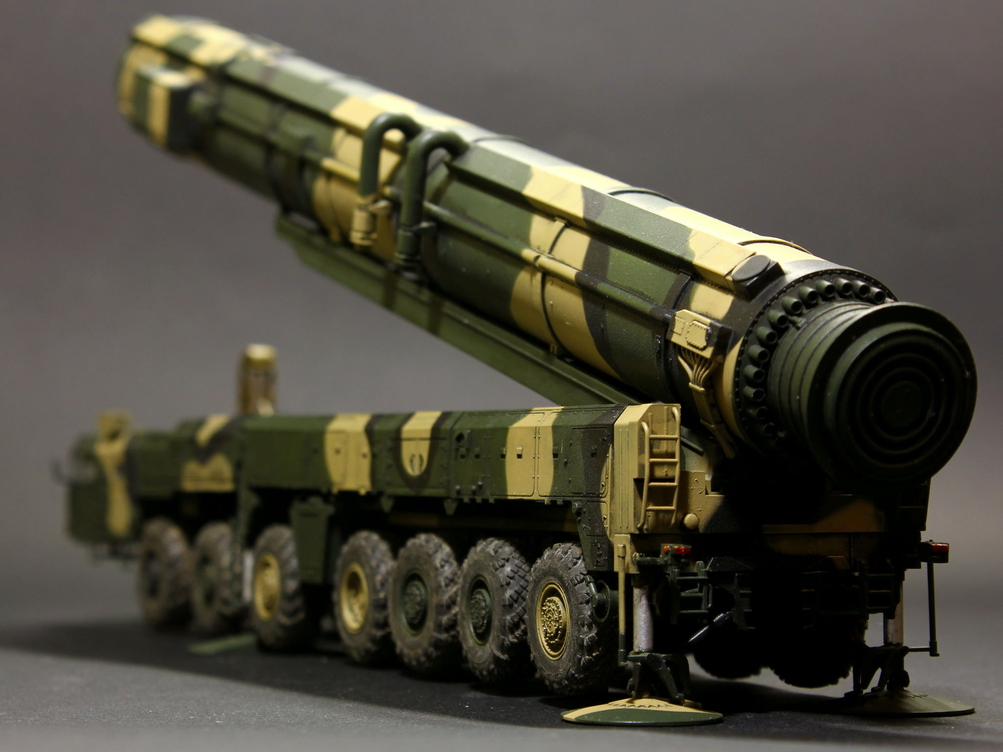 Strategic missile system Topol 1/72 - My, Prefabricated model, Modeling, Stand modeling, Strategic Missile Forces, Scale model, Gluing, Coloration, Camouflage, Longpost, Needlework without process