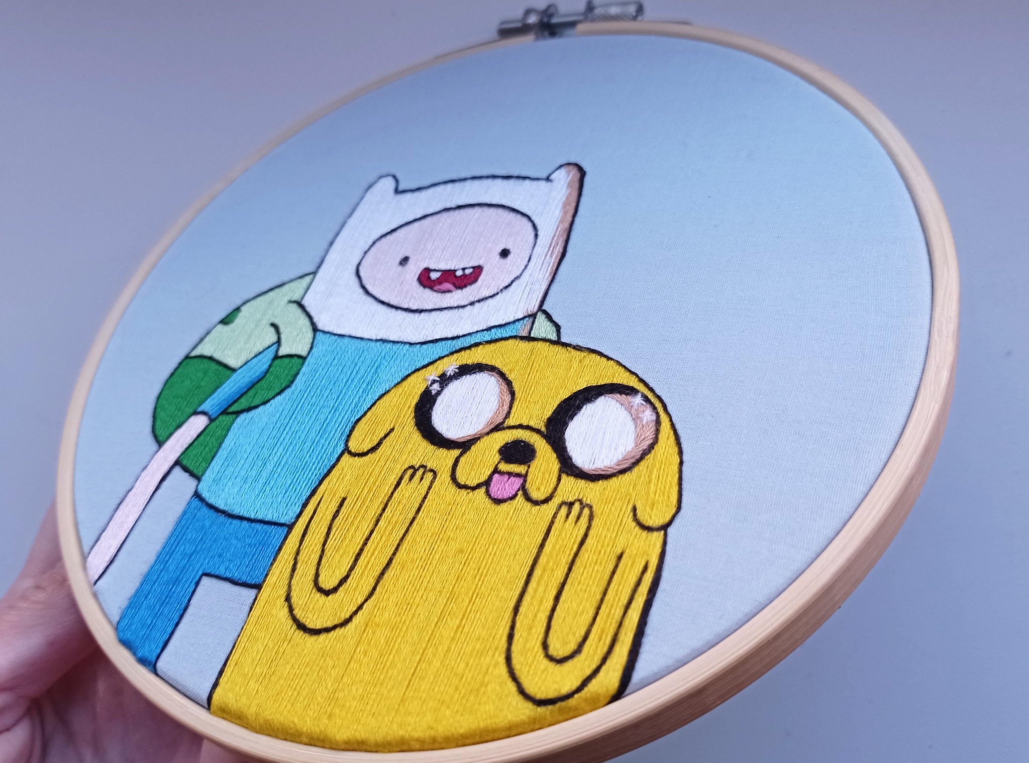 Adventure Time! (But it’s better not to fuck) - My, Embroidery, Dandelion, Cartoons, Needlework without process, Handmade, With your own hands, Satin stitch embroidery, Longpost, Adventure Time