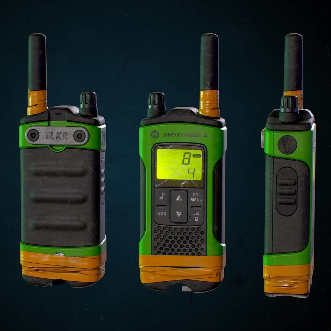 Motorola TLKR T80 - My, 3D modeling, 3DS max, Render, Pbr, Textures, Longpost