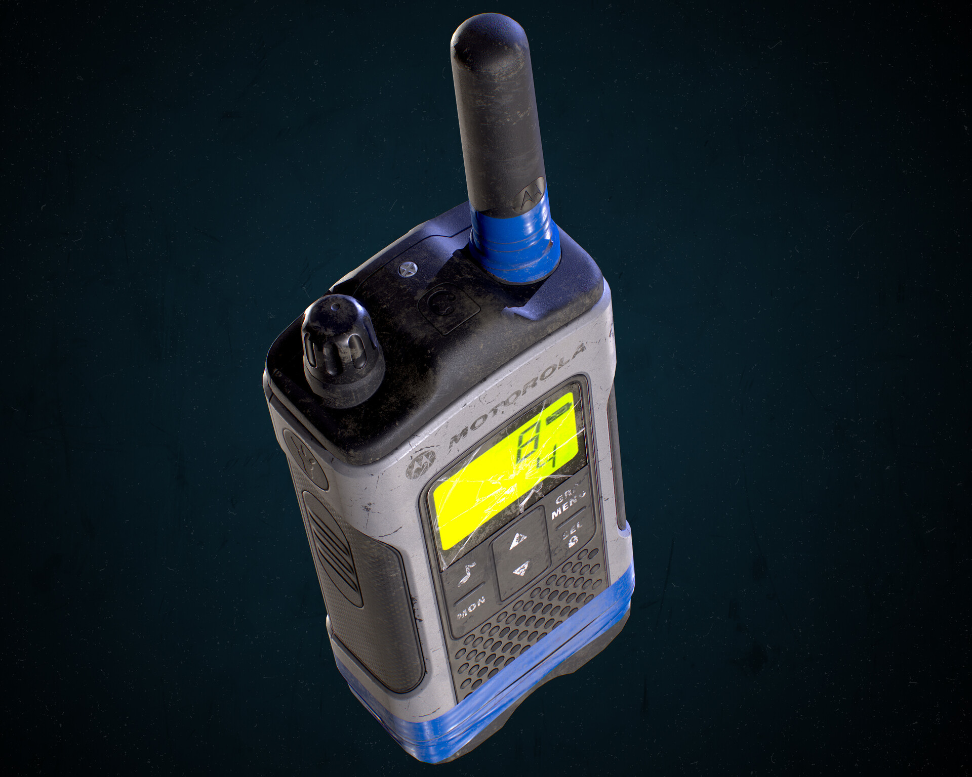 Motorola TLKR T80 - My, 3D modeling, 3DS max, Render, Pbr, Textures, Longpost