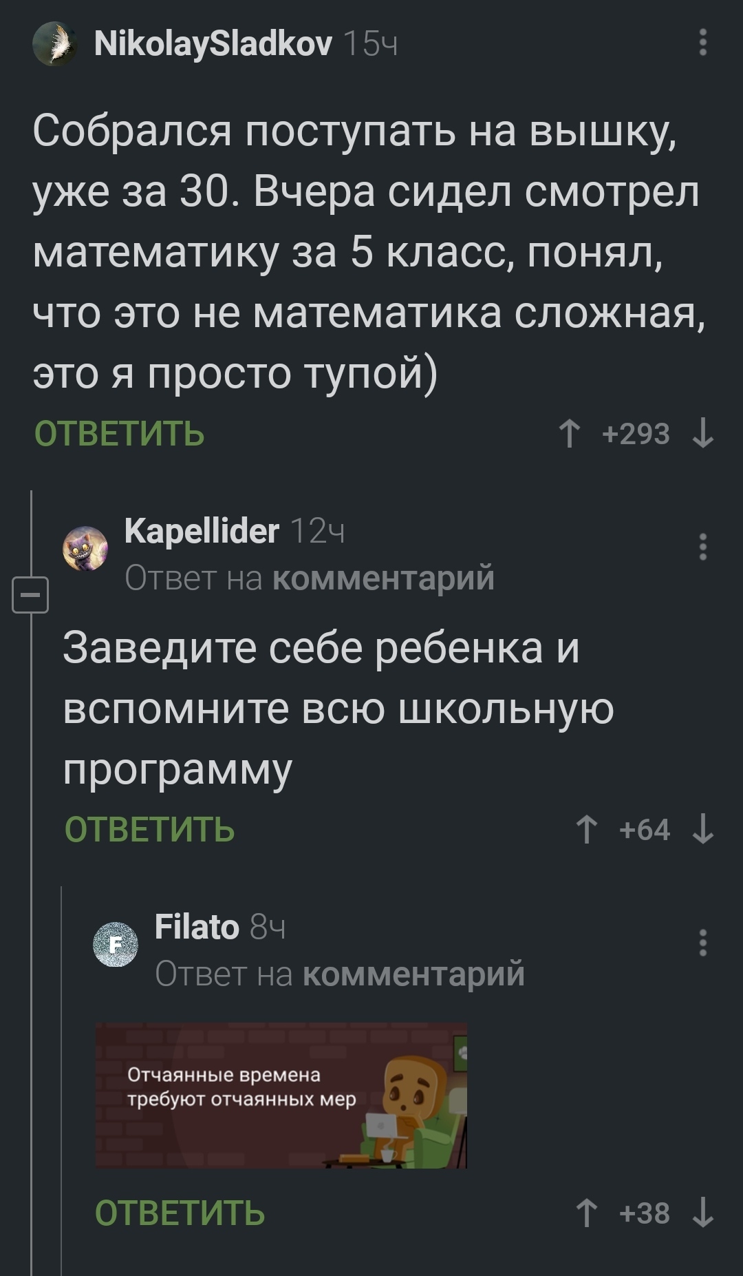 Как постичь математику - Комментарии на Пикабу, Инновации, Математика, Родители и дети, Скриншот